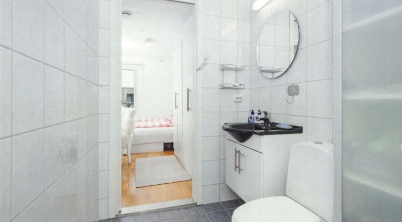 tidligere innredning fra bad til soverom